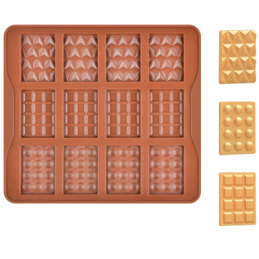 Forma silikonowa Mini tabliczki czekolady 3 wzory 12204