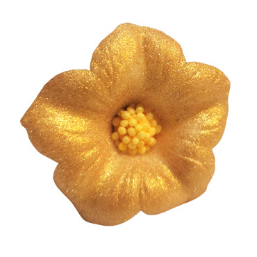 Kwiat cukrowy do dekoracji wypieków Dzwonek mały Złoty 4,5cm 12253