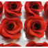 Kwiat cukrowy do dekoracji wypieków Róża czerwona z czarnym środkiem 6cm 12262