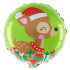 Balon foliowy na święta okrągły Renifer 45cm PP 142325