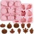 Sweet Baking Forma silikonowa do pieczenia ciastek dynie liście żółędzie 9gniazd 11945