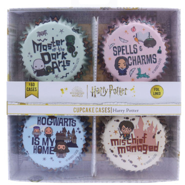 Papilotki do pieczenia babeczek foliowane Harry Potter 60szt HPC201 PME