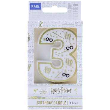 Świeczka urodzinowa Harry Potter "3" PME HPW133