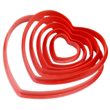 Foremki do wycinania ciastek dekoracji z masy Serca 6szt 12478 Sweet Baking