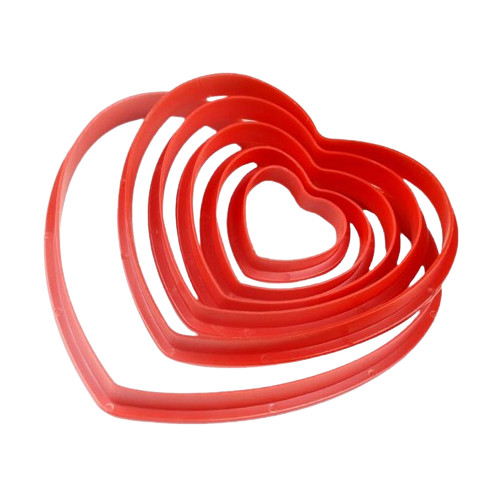 Foremki do wycinania ciastek dekoracji z masy Serca 6szt 12478 Sweet Baking
