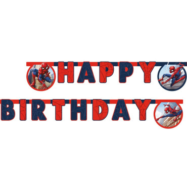 Baner papierowy Happy Birthday Spider Man 200cm 93868