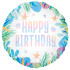 Balon foliowy okrągły Ocean Happy Birthday 45cm PP137192