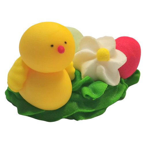 Figurka cukrowa Kurczak z pisankami 3D dekoracja na tort 12666