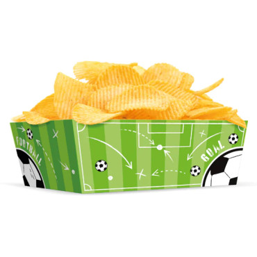 Pudełko na chipsy chrupki Piłka Nożna 15x6cm 3sztuki PP130339