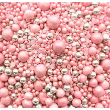 Posypka cukrowa miękka do dekoracji wypieków Candy Pink Mix 30g