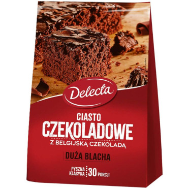 Ciasto czekoladowe z belgijską czekoladą duża blacha Delecta 640g