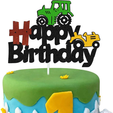Topper na tort do dekoracji wypieków Happy Birthday Traktor Rolnik 12839