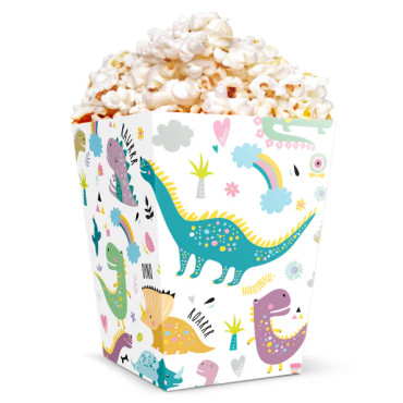 Pudełka na popcorn Dinozaury 8,5x12,5cm 6szt PP511840