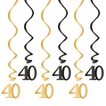 Dekoracyjne świderki na urodziny "40" PP512151