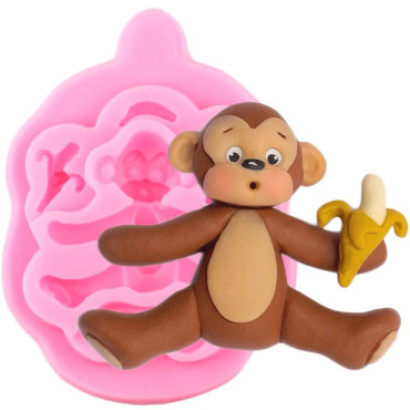 Forma silikonowa do dekoracji z masy cukrowej Małpka Małpa 3D 12903 Sweet Baking