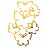 Topper akrylowy na bok tortu do dekoracji wypieków Motyle złote 12936