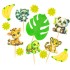 Zestaw dekoracji cukrowych Safari 2D topper na tort 13szt DIT-10610