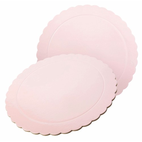 Azucren Podkład pod tort Lakierowany Jasny Różowy śr. 25cm DE68394 h:3mm