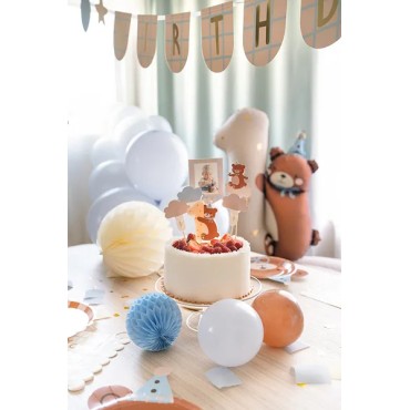 Świeczka urodzinowa "1" z misiem Party Deco SCS-25-1