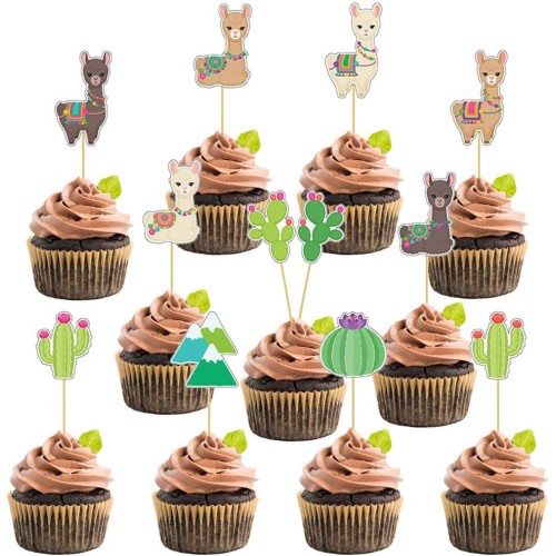 Toppery pikery do babeczek Lama 24szt Sweet Baking 8413