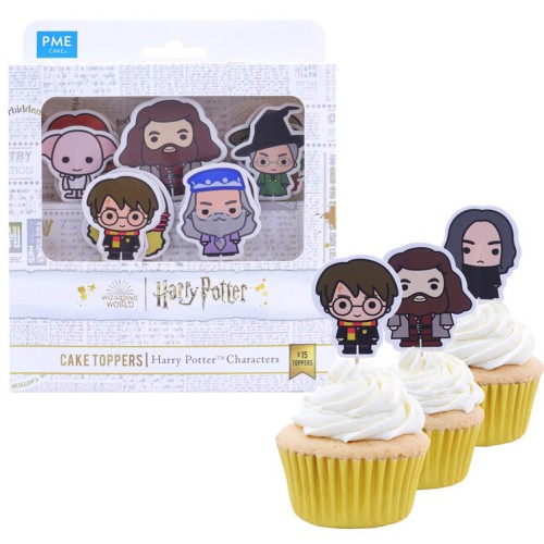 Pikery dwustronne do babeczek Postacie Harry Potter 15szt PME HPC229