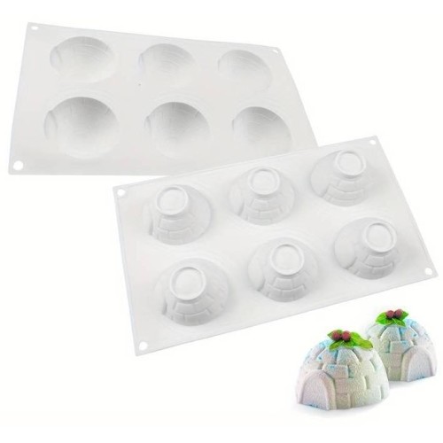 Forma silikonowa do pieczenia ciastek Igloo 6gniazd 13474