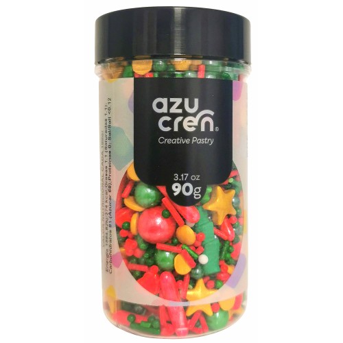 Azucren Posypka cukrowa Mikołajkowe święta 90g AZ01832