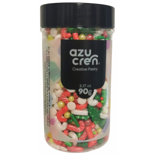 Azucren Posypka cukrowa Choinkowy mix 90g AZ01814