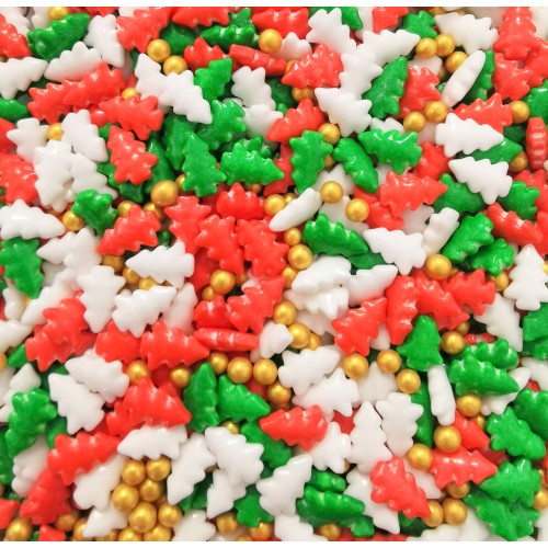 Posypka cukrowa Choinki z bombkami mix 40g 13587