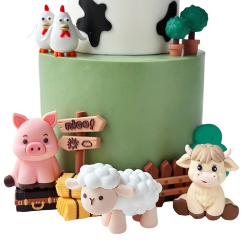 Figurka dekoracja na tort Byczek 3D farma 13360