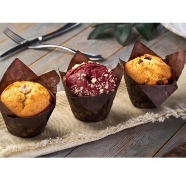 Azucren Papilotki tulipany do pieczenia muffinek Brązowe 50szt AZ01688