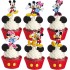 Toppery pikery do babeczek Myszka Miki i przyjaciele 24szt Sweet Baking 7634