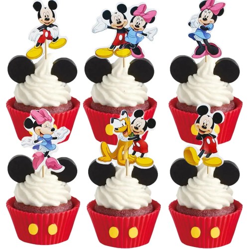 Toppery pikery do babeczek Myszka Miki i przyjaciele 24szt Sweet Baking 7634