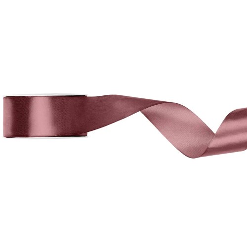 Wstążka satynowa gładka Ciemny brudny róż dł.25m szer.25m TS25-081BRC