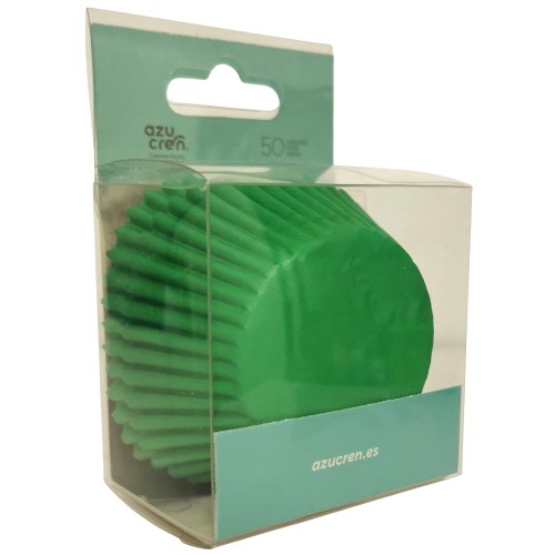 Azucren Papilotki wysokie do pieczenia babeczek Zielone 50szt AZ01348