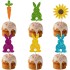 Toppery pikery do babeczki brokatowe Zajączki Marchewki 12szt 13811