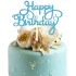 Topper na tort Brokatowy Happy Birthday Niebieski 13842