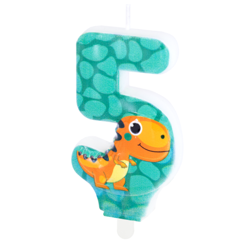 Świeczka urodzinowa Dinozaur cyfra "5" 138151