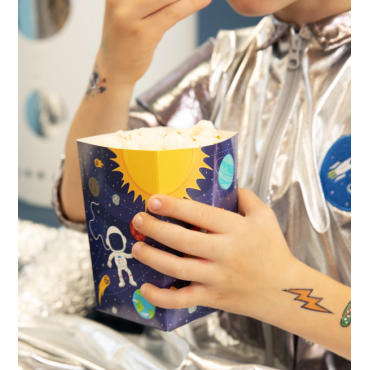 Pudełka na popcorn ciastka słodycze Kosmos PP129807