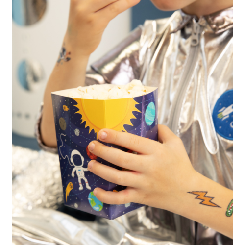 Pudełka na popcorn ciastka słodycze Kosmos PP129807