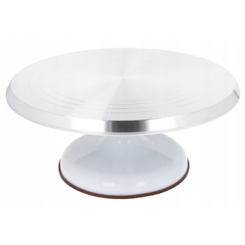 Patera obrotowa ze stali nierdzewnej do dekorowania tortów śr.30cm Brunbeste 3611