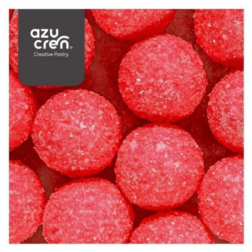 Azucren Posypka cukrowa do dekoracji Perełki Czerwone 14mm 60g AZ01925