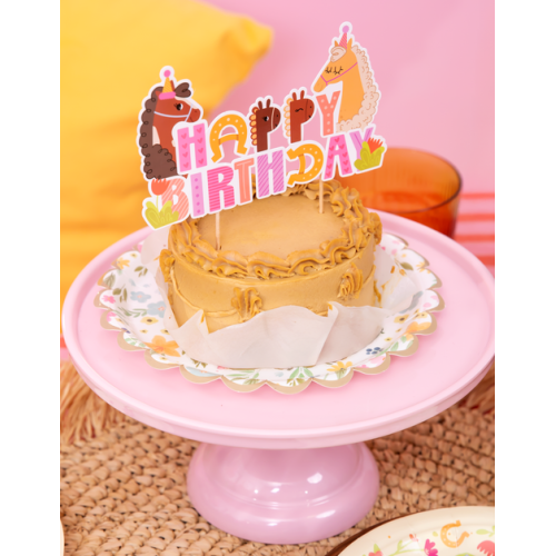 Topper na tort do dekoracji wypieków Konie Happy Birthday PP151754