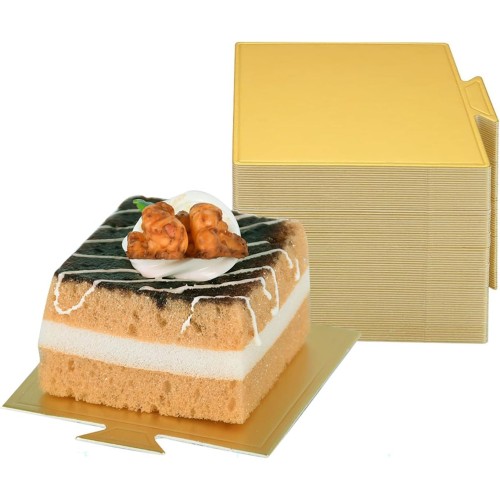 Azucren Bankietówki Bankietówka Mini podkłady kwadratowe pod monoporcje Złote 50 sztuk 8cmx8cm AZ01851