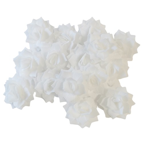 Kwiat na tort Rozalia biała waflowa 3D 15szt WA560115