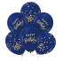Balony urodzinowe granatowe Happy Birthday 6szt PP137000
