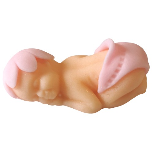Figurka cukrowa na tort dzidzia dziecko w czapce 3D Różowe 14180