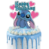 Topper na tort do dekoracji wypieków Lilo&Stitch Happy Birthday 14197