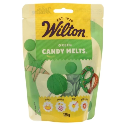 Wilton Candy Melts Zielone 125 g – pastylki do dekoracji, polewy, cake pops 04-0-0504