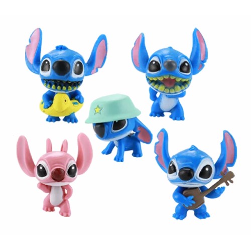 Figurki do dekoracji Lilo & Stitch 3D 5 sztuk 14254